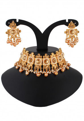 Stone Studded Choker Necklace Set