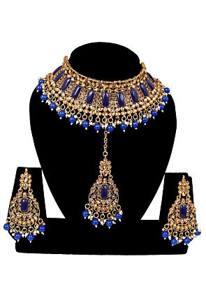Stone Studded Choker Necklace Set