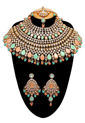 Stone Studded Choker Necklace Set