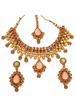 Stone Studded Choker Necklace Set