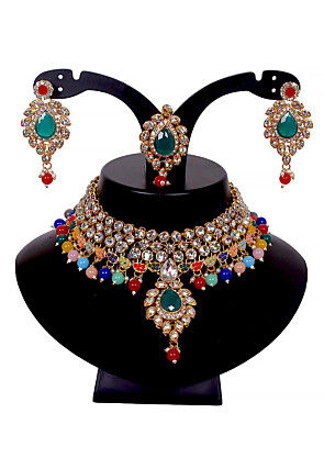 Stone Studded Choker Necklace Set