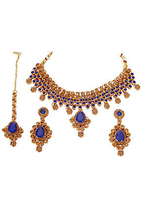 Stone Studded Choker Necklace Set