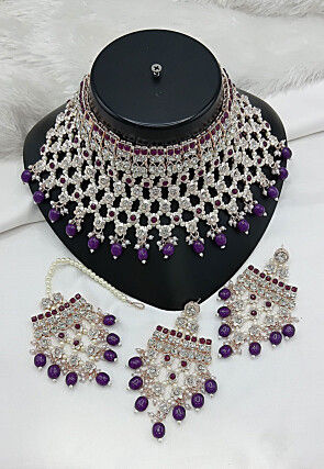Stone Studded Choker Necklace Set