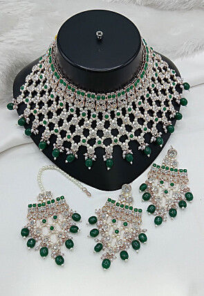 Stone Studded Choker Necklace Set