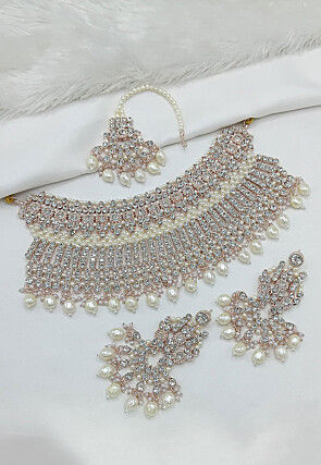 Stone Studded Choker Necklace Set