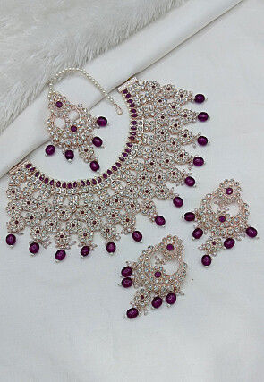 Stone Studded Choker Necklace Set