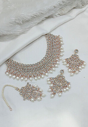 Stone Studded Choker Necklace Set
