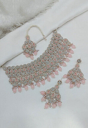 Stone Studded Choker Necklace Set