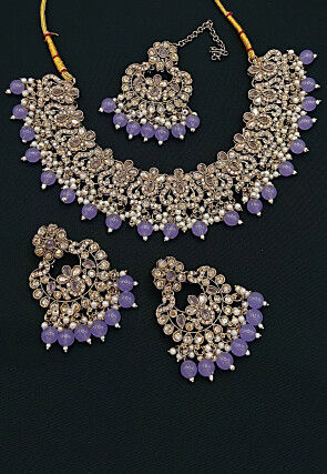 Stone Studded Choker Necklace Set