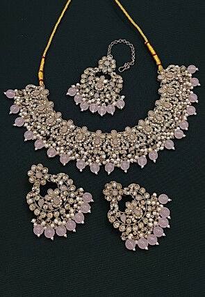 Stone Studded Choker Necklace Set