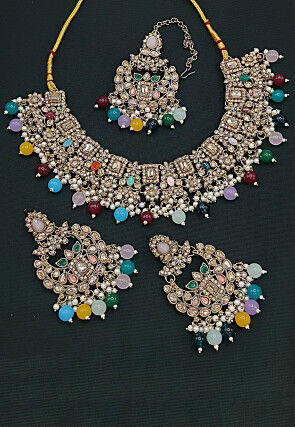 Stone Studded Choker Necklace Set