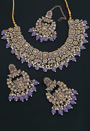 Stone Studded Choker Necklace Set