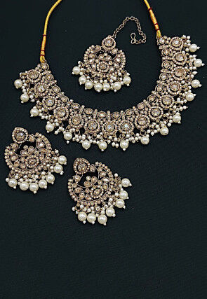 Stone Studded Choker Necklace Set