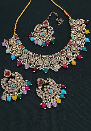 Stone Studded Choker Necklace Set