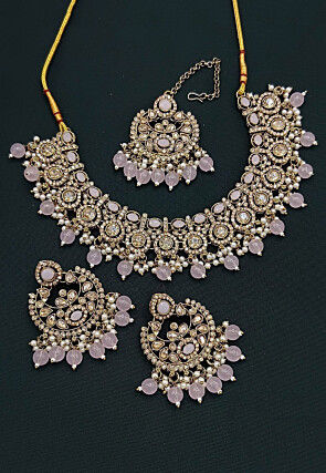 Stone Studded Choker Necklace Set