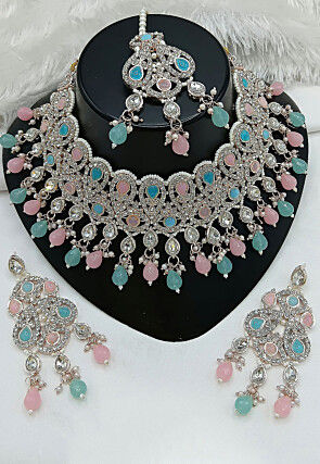 Stone Studded Choker Necklace Set