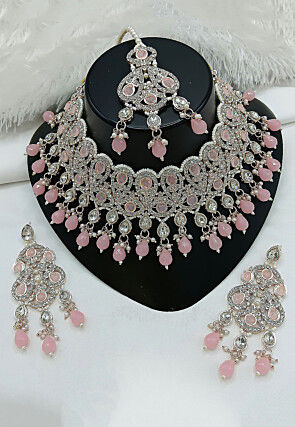 Stone Studded Choker Necklace Set