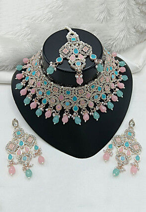 Stone Studded Choker Necklace Set