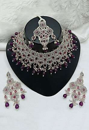 Stone Studded Choker Necklace Set