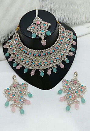 Stone Studded Choker Necklace Set