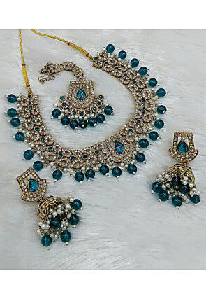 Stone Studded Choker Necklace Set