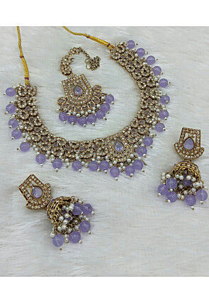 Stone Studded Choker Necklace Set