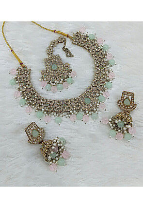 Stone Studded Choker Necklace Set