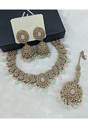 Stone Studded Choker Necklace Set