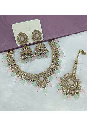 Stone Studded Choker Necklace Set