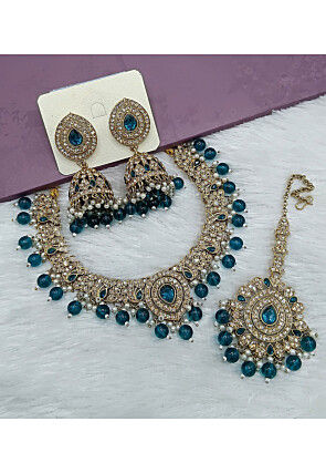 Stone Studded Choker Necklace Set