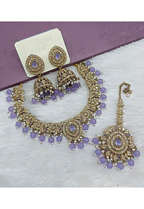 Stone Studded Choker Necklace Set