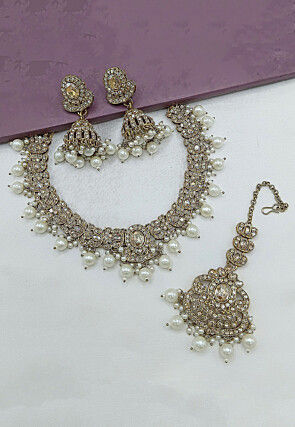 Stone Studded Choker Necklace Set