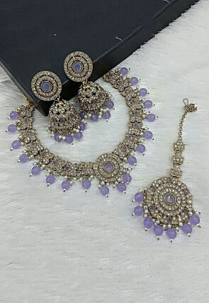 Stone Studded Choker Necklace Set