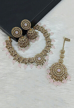 Stone Studded Choker Necklace Set