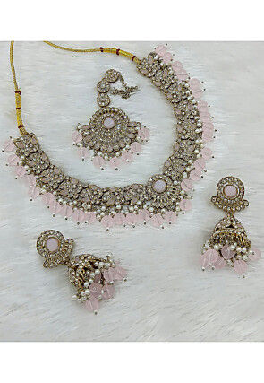 Stone Studded Choker Necklace Set