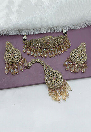 Stone Studded Choker Necklace Set