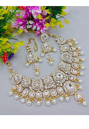 Stone Studded Choker Necklace Set