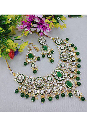 Stone Studded Choker Necklace Set