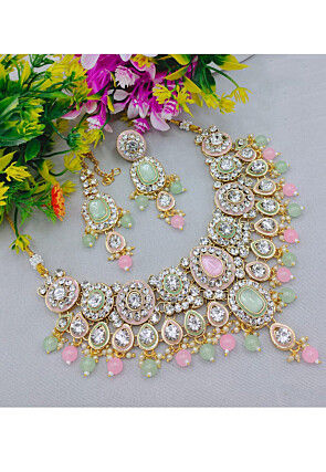 Stone Studded Choker Necklace Set