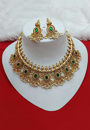 Stone Studded Choker Necklace Set