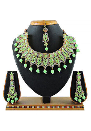 Stone Studded Choker Necklace Set