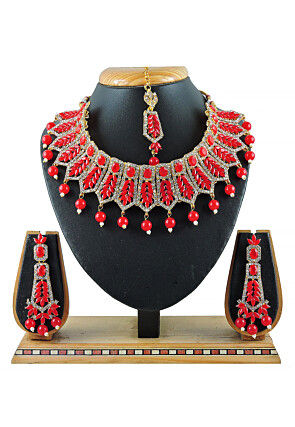 Stone Studded Choker Necklace Set