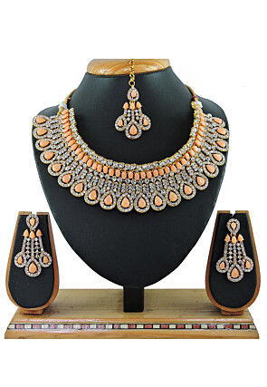 Stone Studded Choker Necklace Set