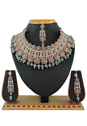 Stone Studded Choker Necklace Set