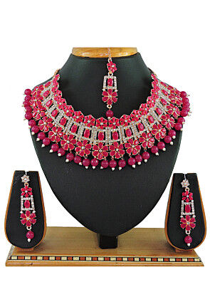 Stone Studded Choker Necklace Set