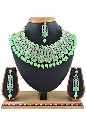 Stone Studded Choker Necklace Set