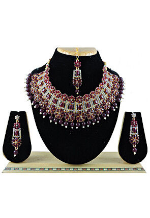 Stone Studded Choker Necklace Set