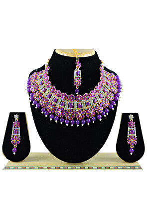 Stone Studded Choker Necklace Set