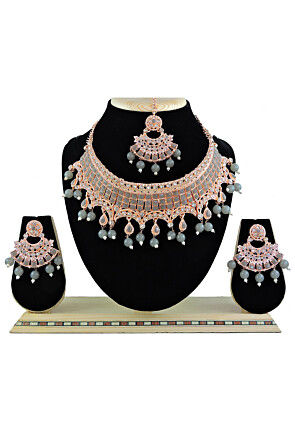 Stone Studded Choker Necklace Set