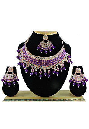 Stone Studded Choker Necklace Set